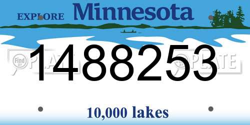 1488253 Minnesota License Plate