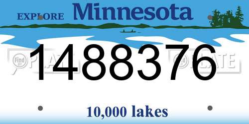 1488376 Minnesota License Plate
