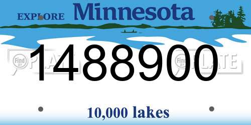 1488900 Minnesota License Plate