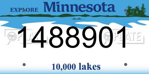 1488901 Minnesota License Plate