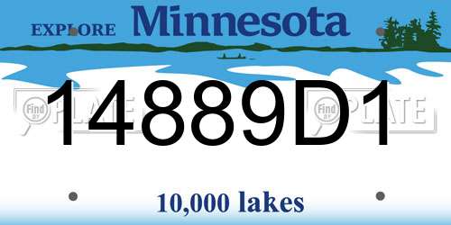 14889D1 Minnesota License Plate