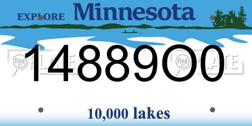 14889O0 Minnesota License Plate