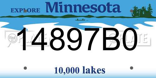 14897B0 Minnesota License Plate