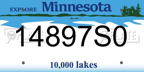 14897S0 Minnesota License Plate