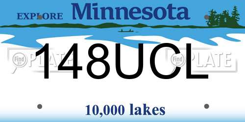 148UCL Minnesota License Plate
