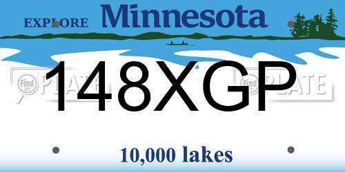 148XGP Minnesota License Plate