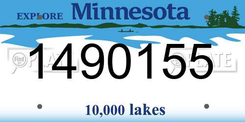 1490155 Minnesota License Plate