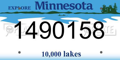 1490158 Minnesota License Plate