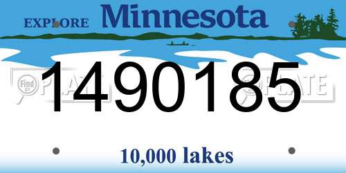 1490185 Minnesota License Plate