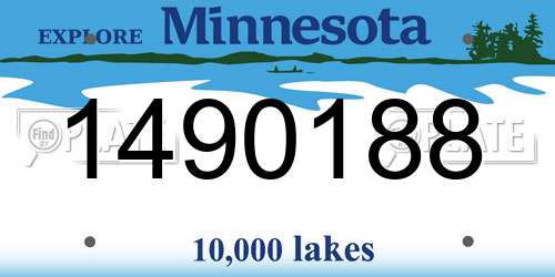 1490188 Minnesota License Plate