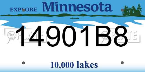 14901B8 Minnesota License Plate