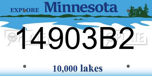 14903B2 Minnesota License Plate