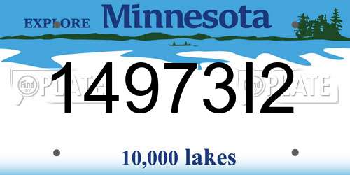 14973I2 Minnesota License Plate