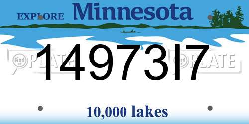 14973I7 Minnesota License Plate