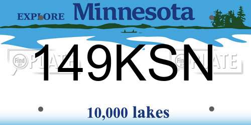 149KSN Minnesota License Plate