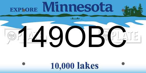 149OBC Minnesota License Plate