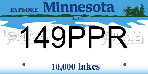149PPR Minnesota License Plate