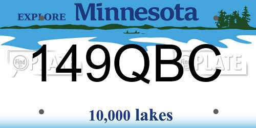 149QBC Minnesota License Plate