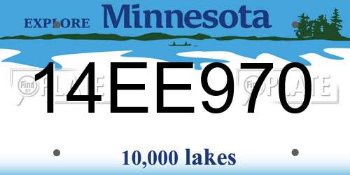 14EE970 Minnesota License Plate