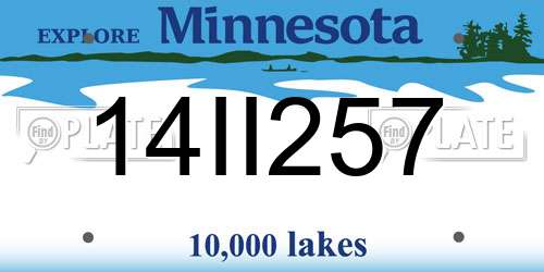 14II257 Minnesota License Plate