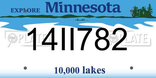 14II782 Minnesota License Plate