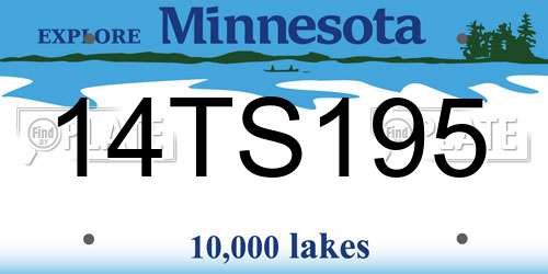 14TS195 Minnesota License Plate