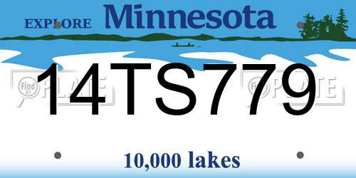 14TS779 Minnesota License Plate