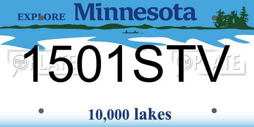 1501STV Minnesota License Plate
