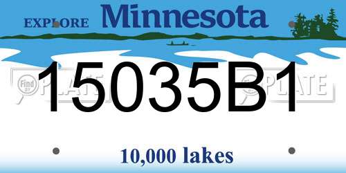 15035B1 Minnesota License Plate