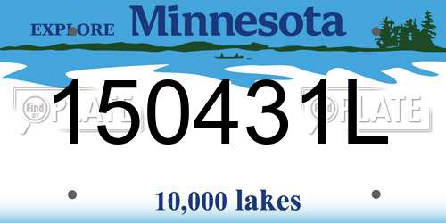 150431L Minnesota License Plate