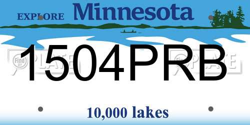 1504PRB Minnesota License Plate