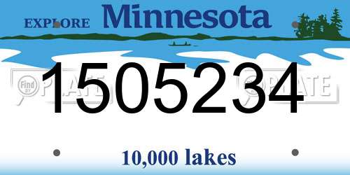 1505234 Minnesota License Plate