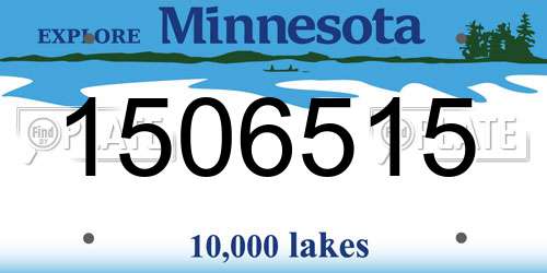 1506515 Minnesota License Plate
