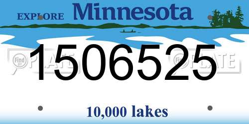 1506525 Minnesota License Plate