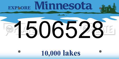 1506528 Minnesota License Plate