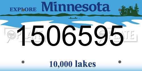 1506595 Minnesota License Plate