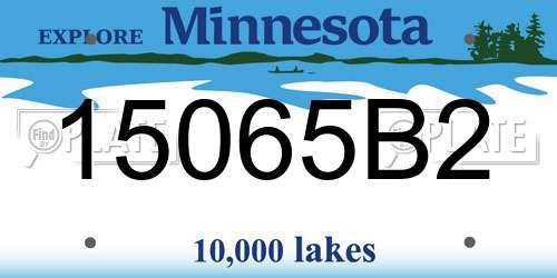 15065B2 Minnesota License Plate