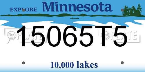 15065T5 Minnesota License Plate