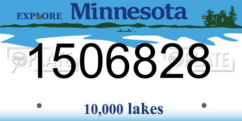 1506828 Minnesota License Plate