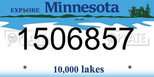 1506857 Minnesota License Plate