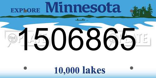 1506865 Minnesota License Plate
