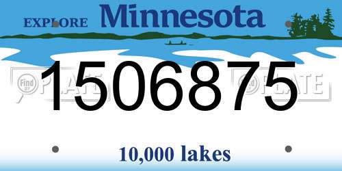 1506875 Minnesota License Plate