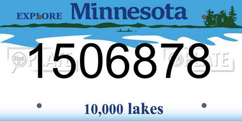 1506878 Minnesota License Plate