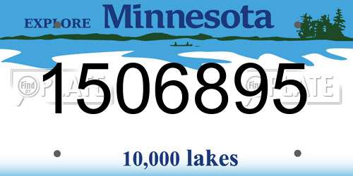 1506895 Minnesota License Plate