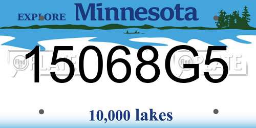 15068G5 Minnesota License Plate