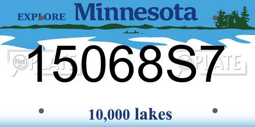 15068S7 Minnesota License Plate