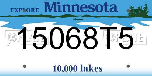 15068T5 Minnesota License Plate