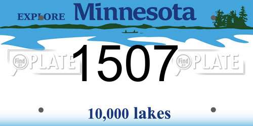1507 Minnesota License Plate