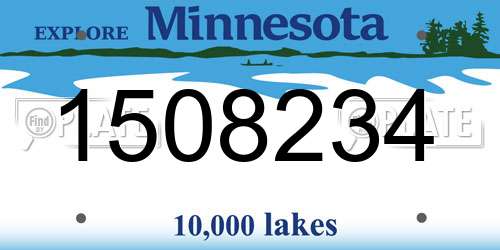 1508234 Minnesota License Plate