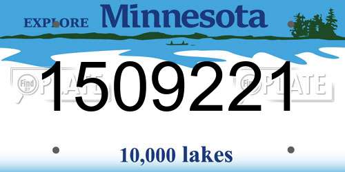 1509221 Minnesota License Plate